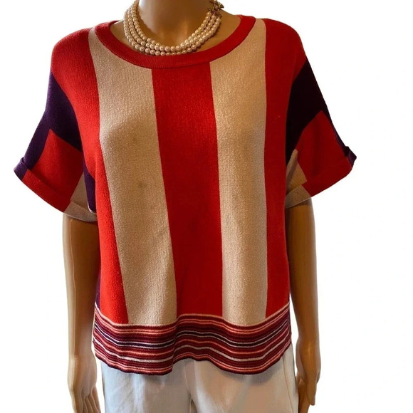 Gabrielle Union New York & Company Boho Multicolor Shirt Blouse Women Size S-L - Picture 1 of 6